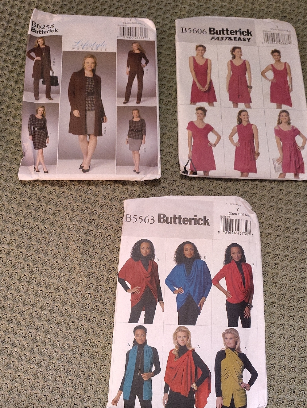 Butterick  Women’s Draped Jacket Pattern - Red & Blue Options